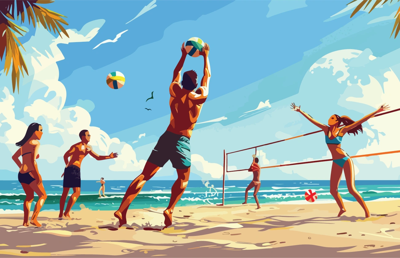 beach plaing